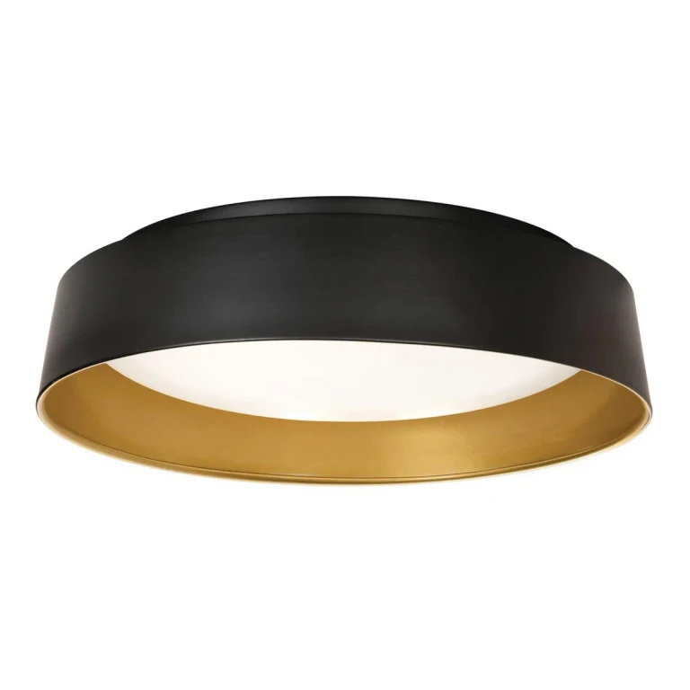 Black and Gold LED Flush Mount from the Duncan Collection
