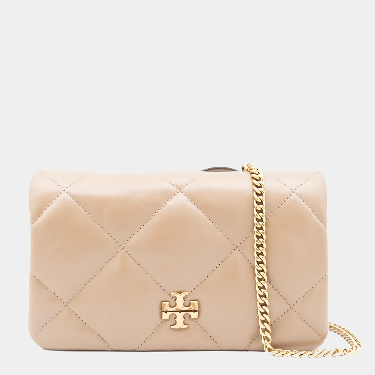 Tory Burch Kira Diamond Quilt Leather Chain Wallet
