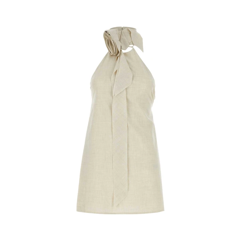 Camilla And Marc Sand Stretch Polyester Blend Floris Top Ivorymarle Maglie - Women