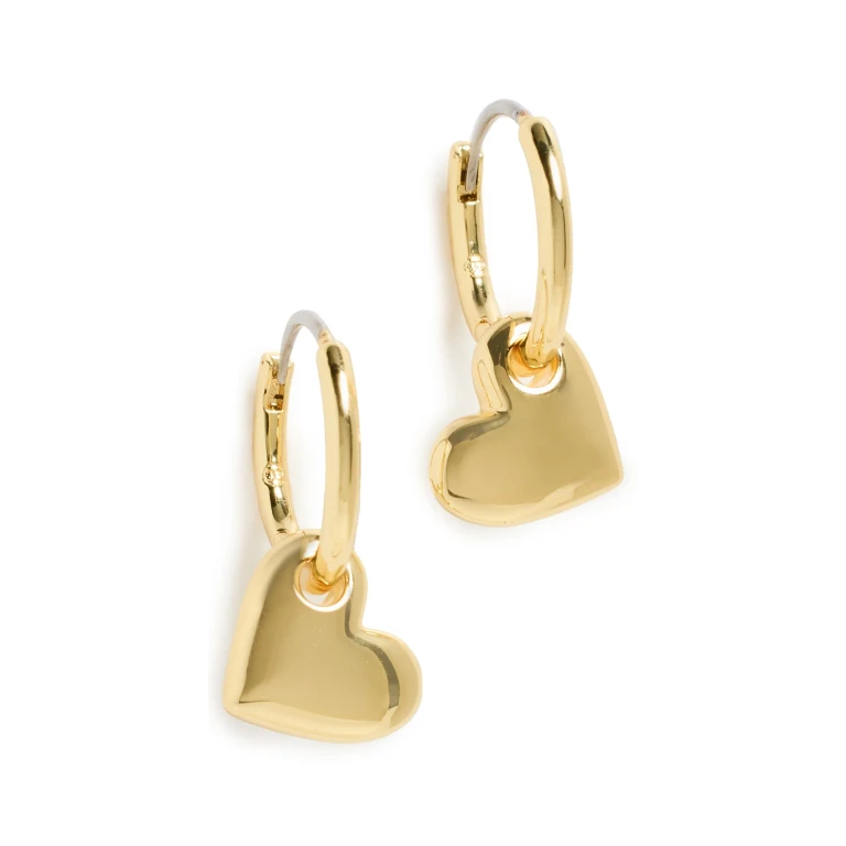 Gorjana Lou Heart Huggies Gold One Size