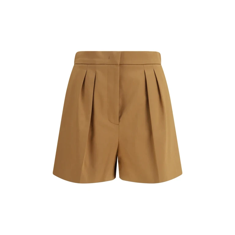 Stretch Cotton Satin Shorts