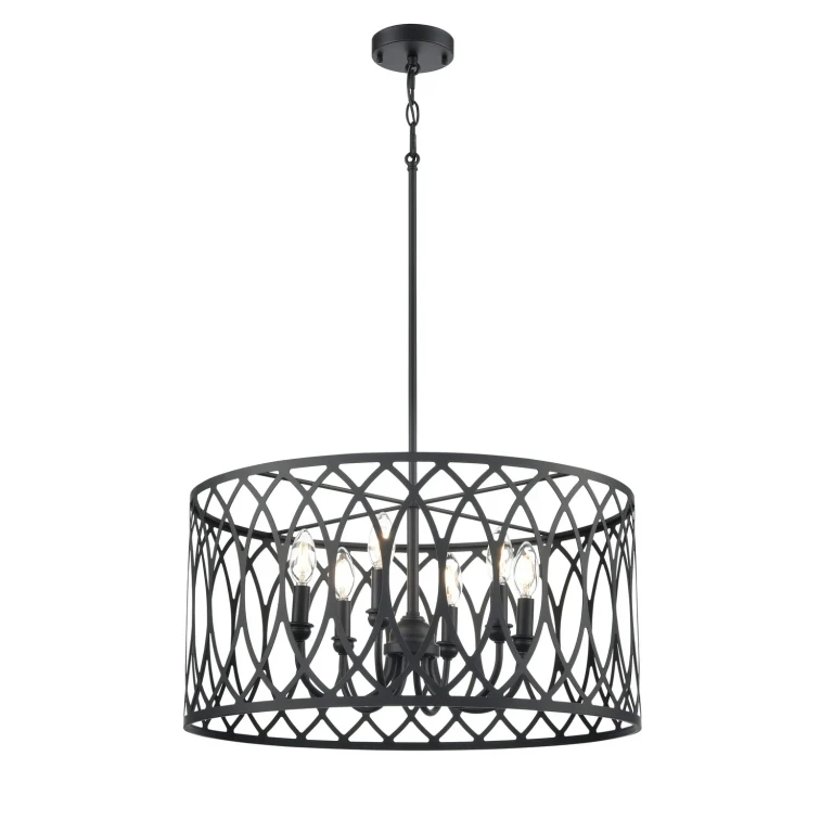 Matte Black Pendant from the Arelyn Collection