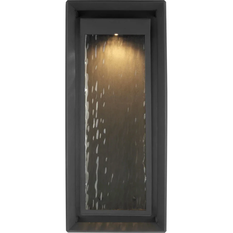 Textured Black Textured Black LED Wall Lantern from the Urbandale Collection