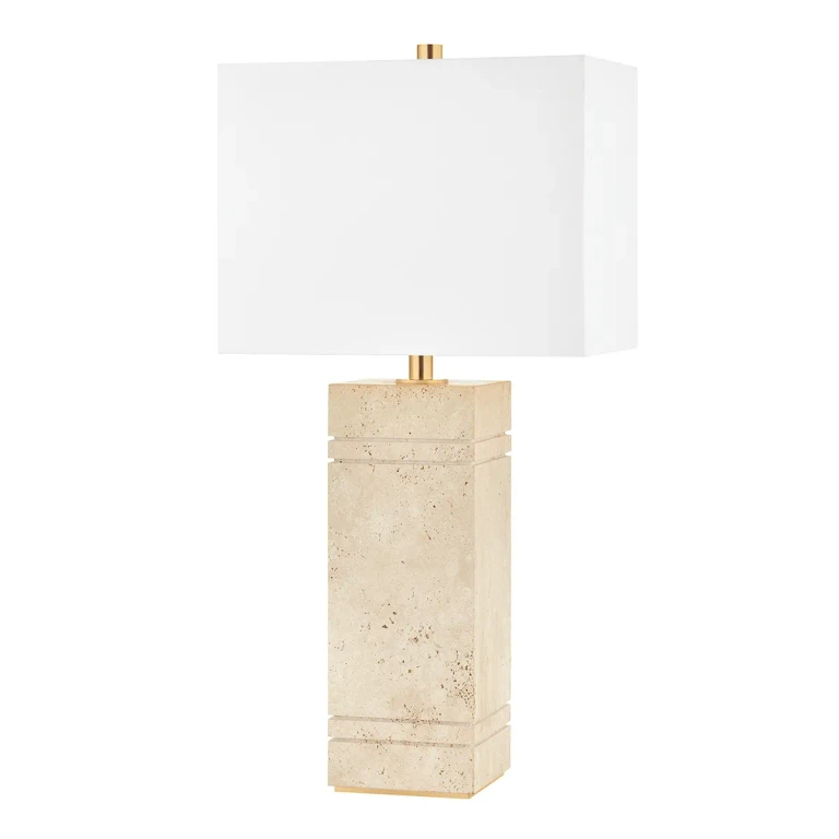 Brownsville 1-Light Table Lamp in Aged Brass