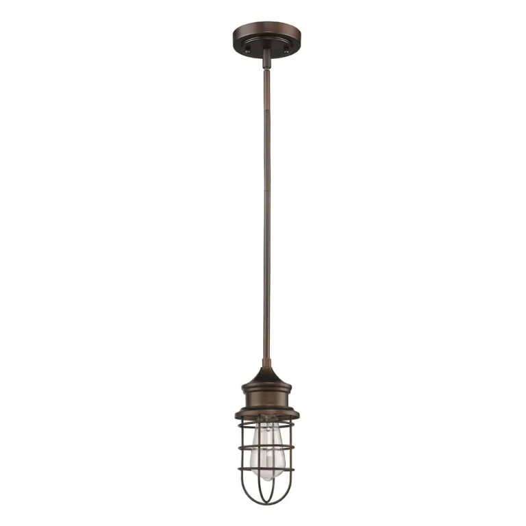 Oil Rubbed Bronze One Light Pendant from the Virginia Collection