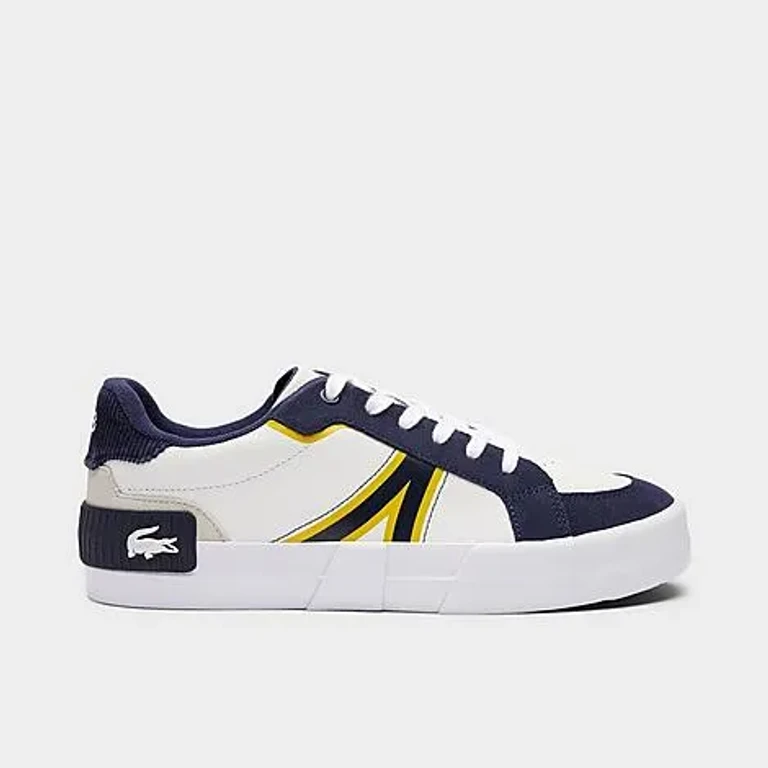 Lacoste Men's L004 Leather Casual Shoes in Open White Size: 7.0