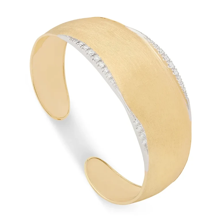 Marco Bicego Diamond Pave Cuff Bracelet in 18K Yellow Gold, 0.36 tcw