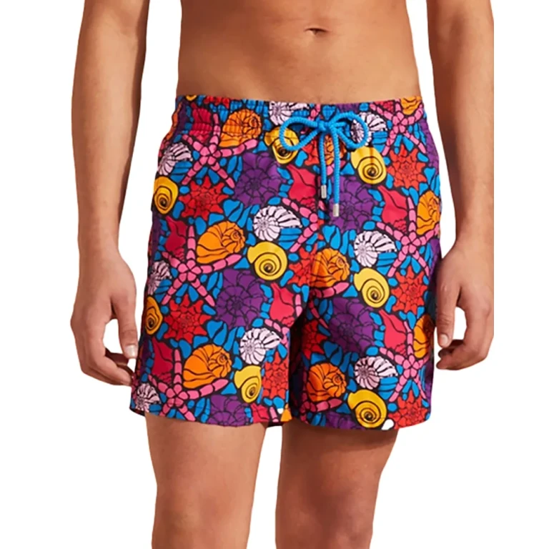 Vilebrequin Moorea Noumea Sea Shells Print 5 Swim Trunks