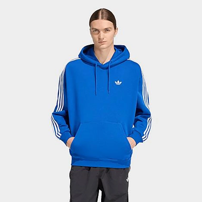 adidas Men's Originals adicolor Classics 3-Stripes Pullover Hoodie in Collegiate Royal Size: XS