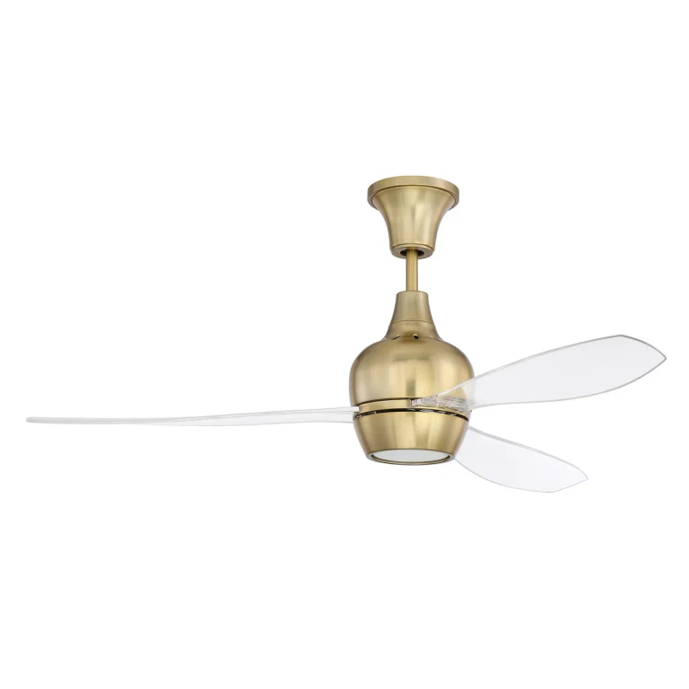Satin Brass 52"Ceiling Fan from the Bordeaux Collection