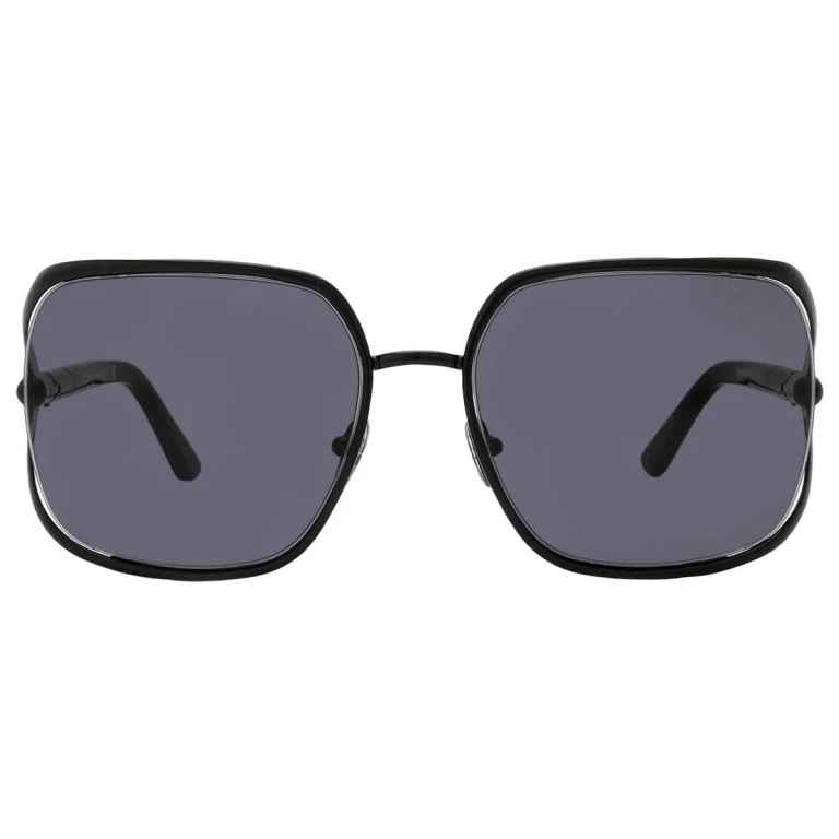 Tom Ford Goldie Smoke Rectangular Ladies Sunglasses FT1092 01A 60