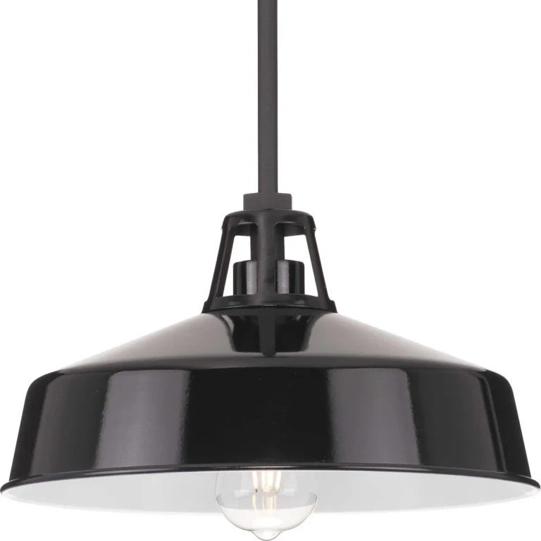 Black One Light Outdoor Pendant from the Cedar Springs Collection