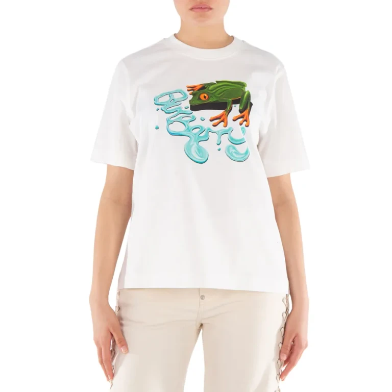 Burberry Graphic Printed Crewneck Cotton T-Shirt