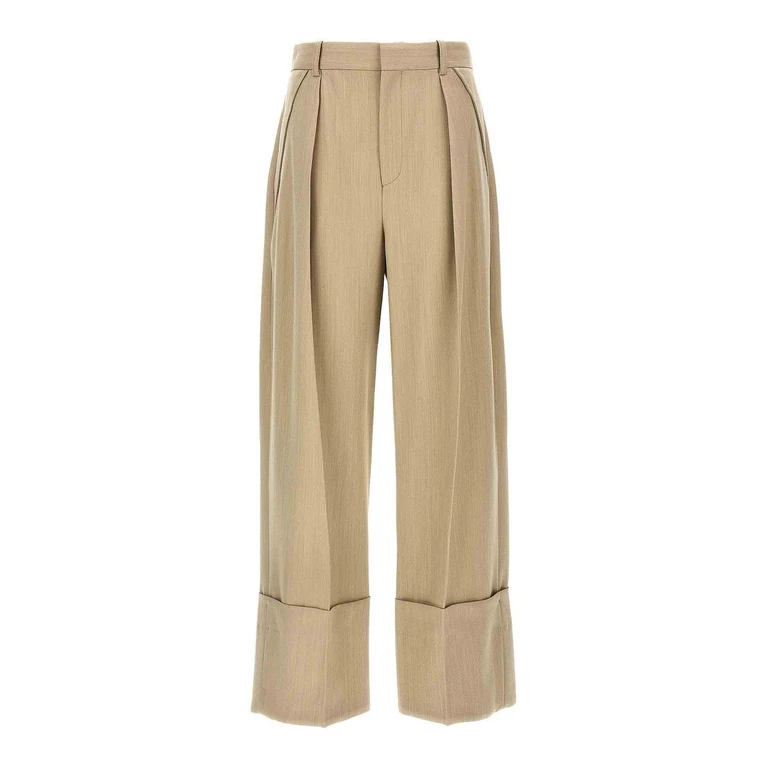 Victoria Beckham Maxi Turn-up Pants
