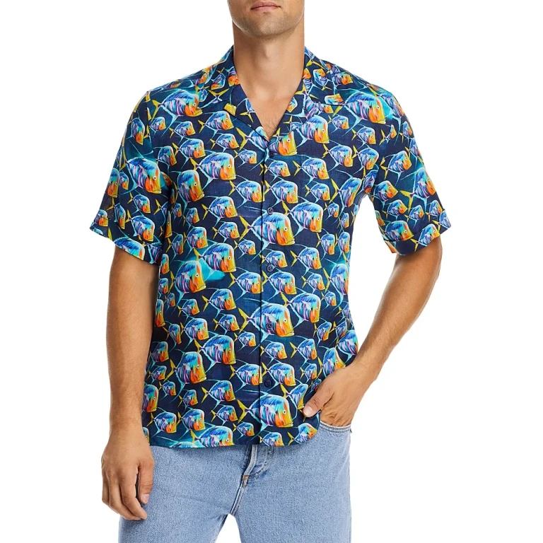 Vilebrequin Short Sleeved Solid Linen Shirt