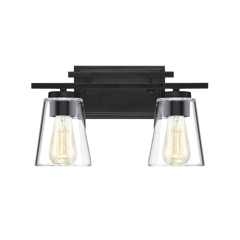 Savoy House Calhoun 2-Light Bathroom Vanity Light in Black - 8-1020-2-BK