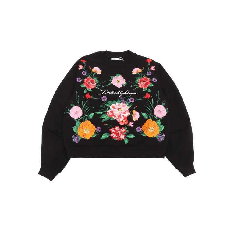 Dolce & Gabbana Junior Sweatshirt Black Cotton Interior