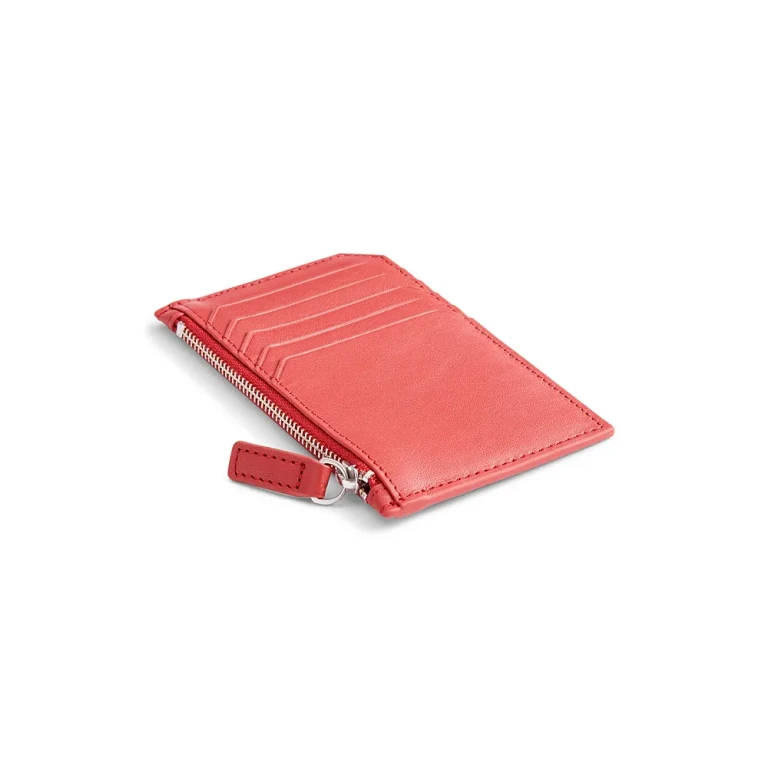 Royce New York Leather Zipper Credit Card Case