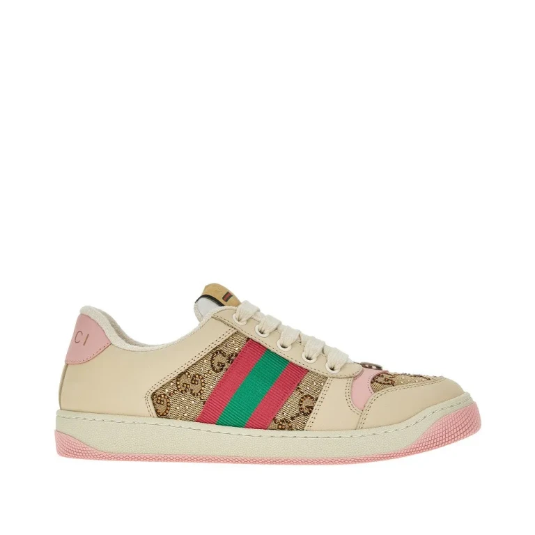 Gucci Screener Damen-Sneaker mit GG-Kristallen