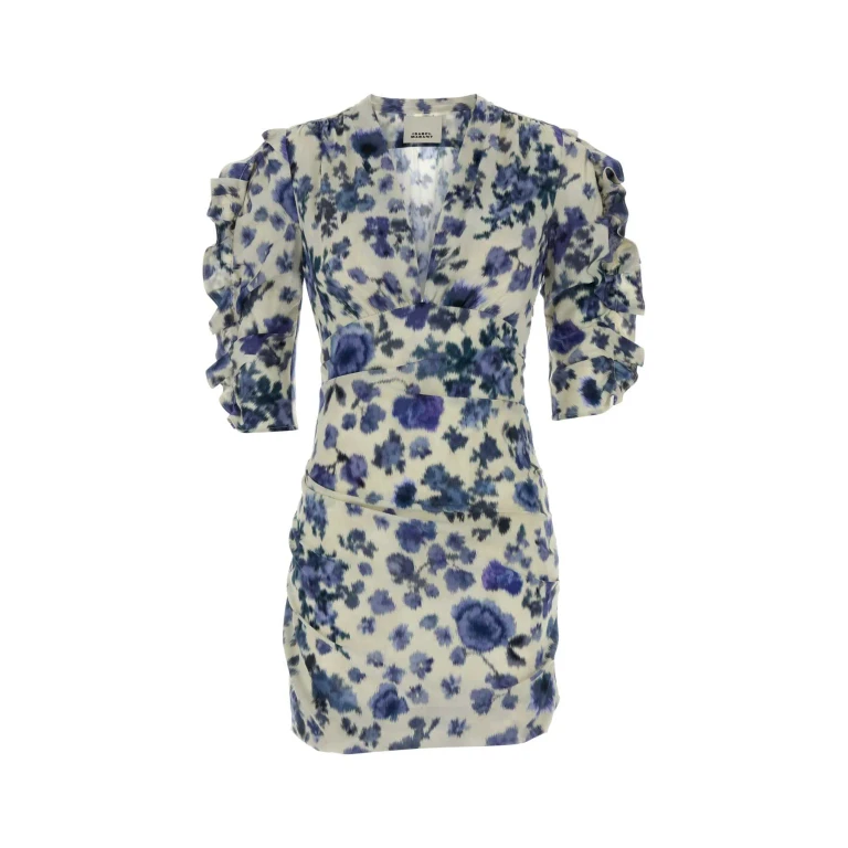 Isabel Marant Printed Stretch Silk Doris Mini Dress Pink Abiti - Women