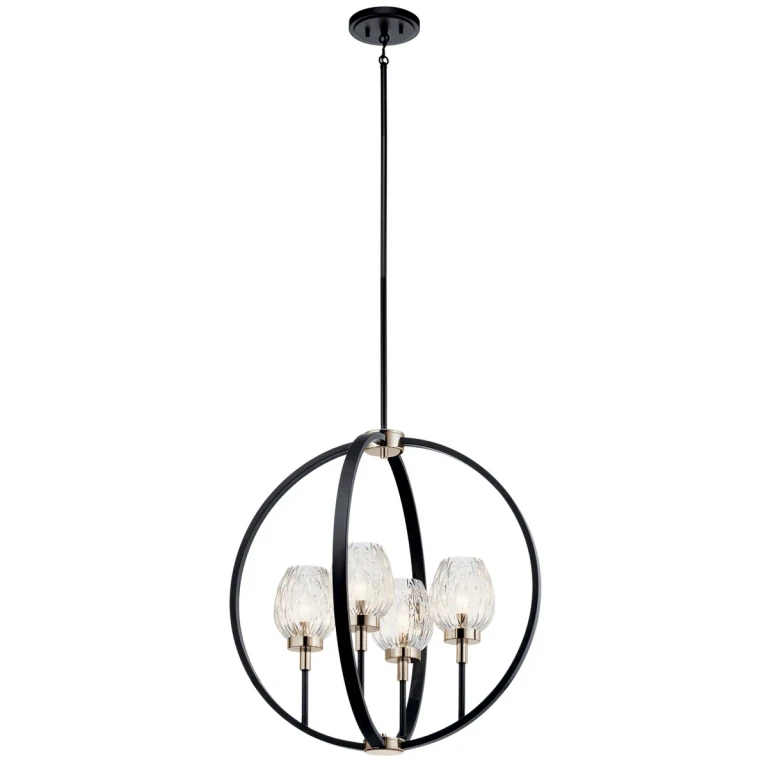 Moyra 4-Light Chandelier in Black