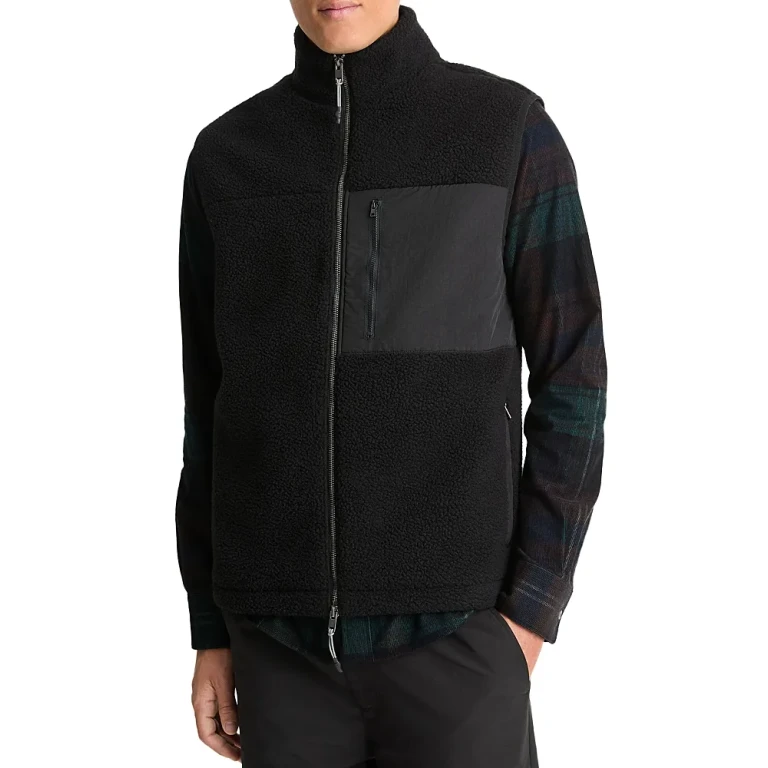 Vince Teddy Fleece Full Zip Vest