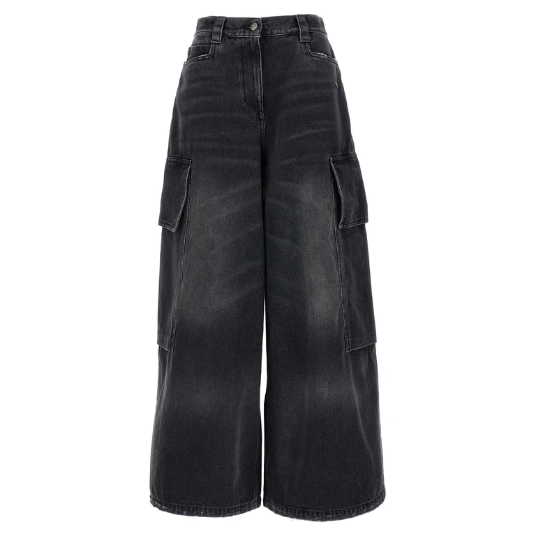 Gray Cotton Cargo Shorts - Women