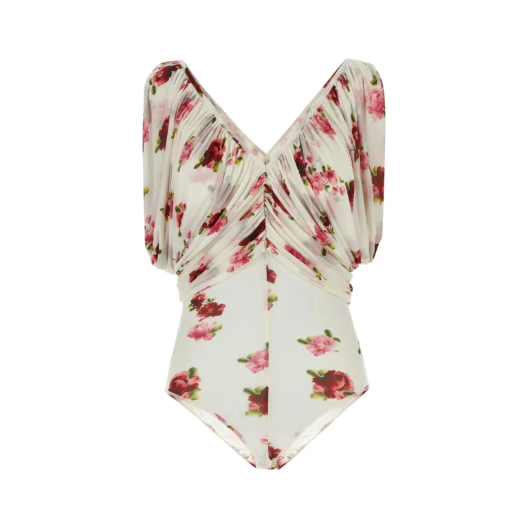 Magda Butrym Printed Jersey Bodysuit