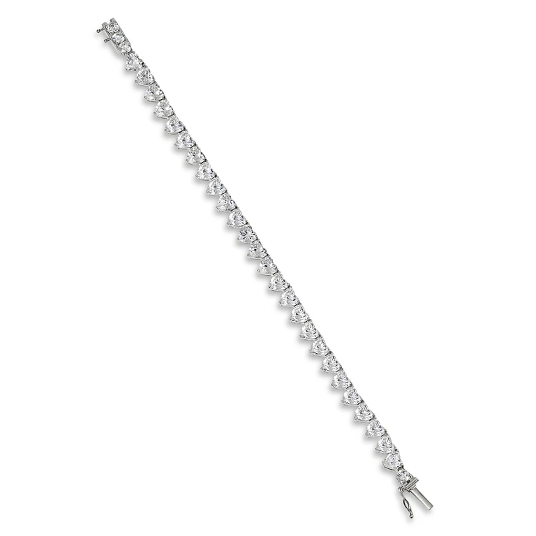 Nadri Real Love Heart Cubic Zirconia Flex Bracelet