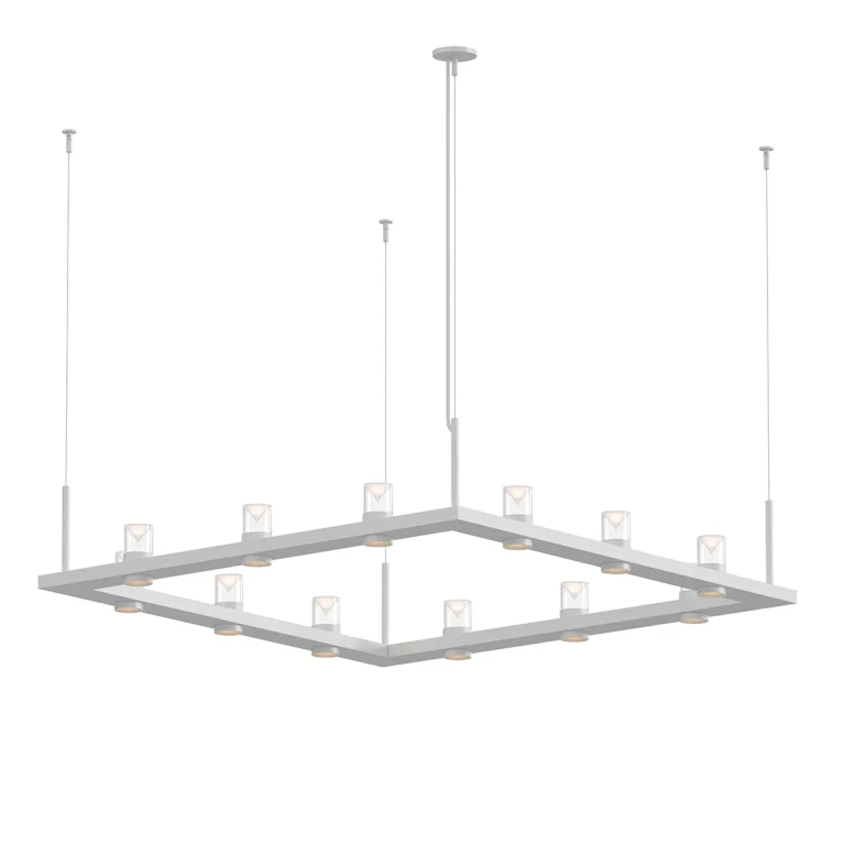 Satin White LED Pendant from the Intervals Collection
