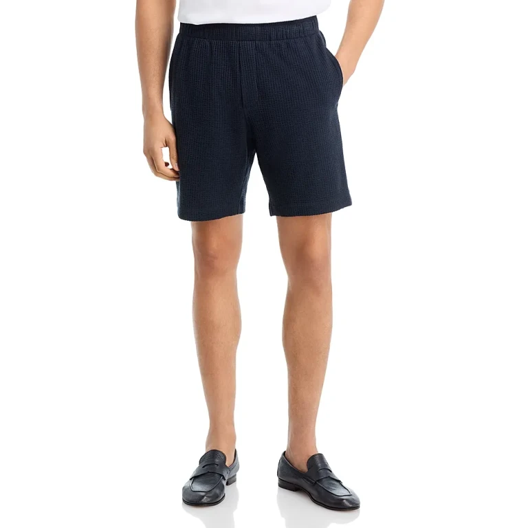 Vince Seersucker Knit Shorts Coastal L
