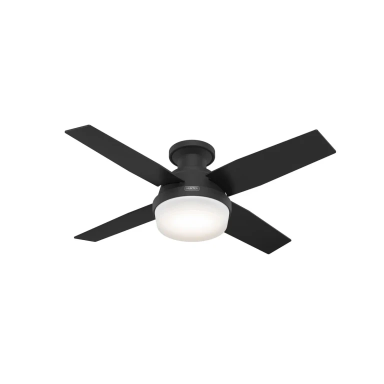 Matte Black 44"Ceiling Fan from the Dempsey Collection