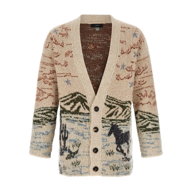 Burberry Embroidered Wool Blend Cardigan