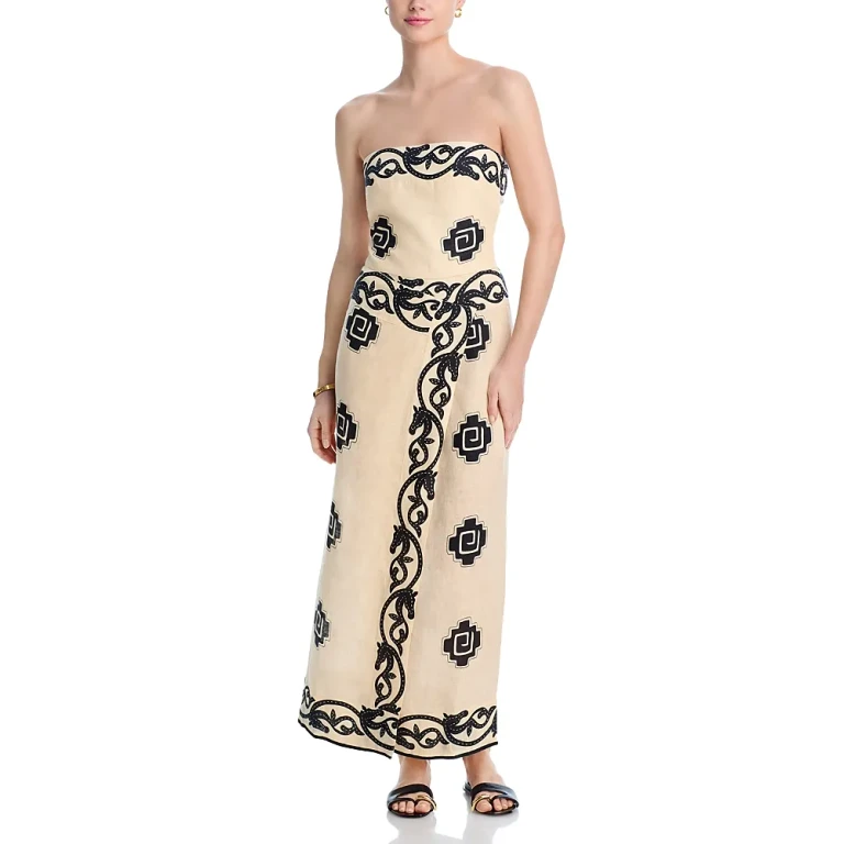 Johanna Ortiz Linen Ancient Maxi Dress