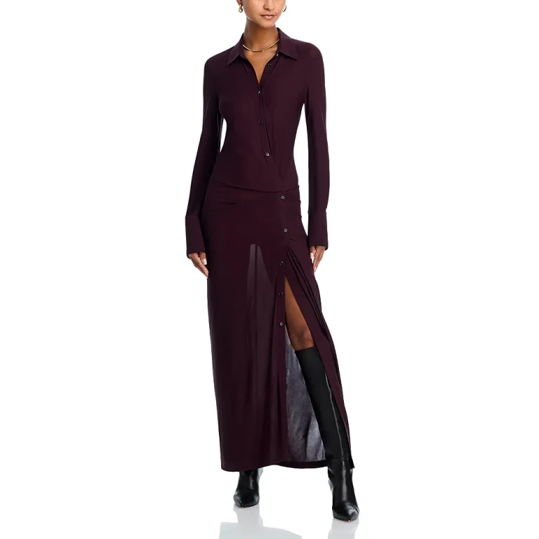 Helmut Lang Twisted Shirt Dress Black XS