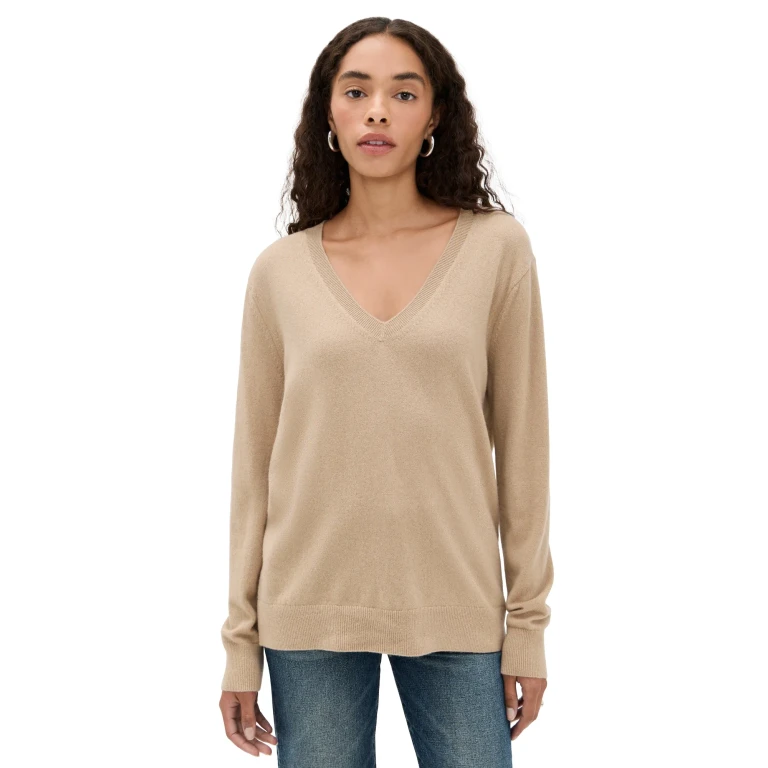 Vince Weekend V Neck Cashmere Pullover Coastal XXS