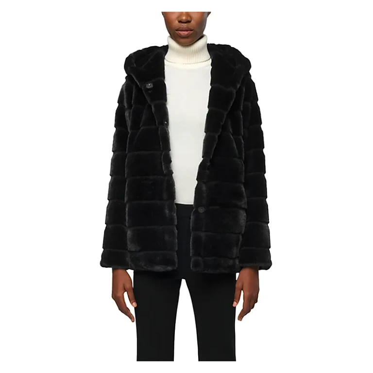 Apparis Goldy Faux Fur Hooded Short Coat