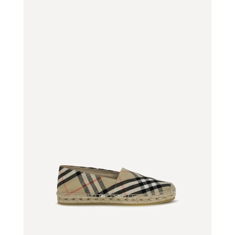 BURBERRY Mews Check Espadrilles Female 36.5