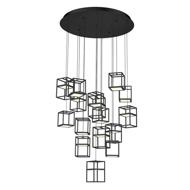 Black LED Chandelier from the Ferro Collection