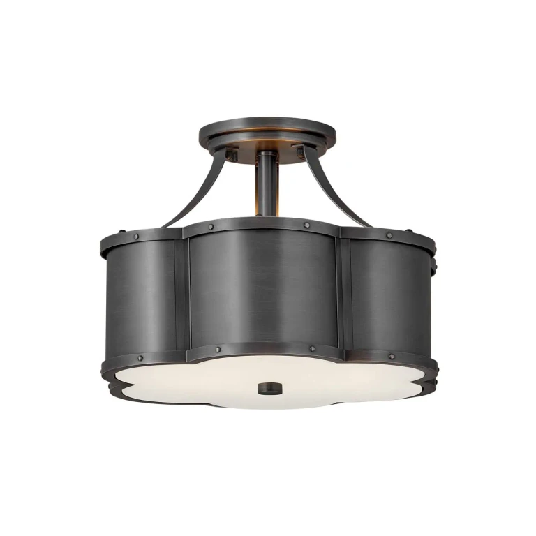 Blackened Brass LED Foyer Pendant from the Chance Collection