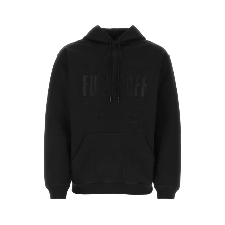 VTMNTS Black Stretch Cotton Sweatshirt