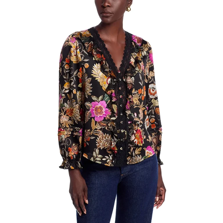 Johnny Was Claudia Silk Top