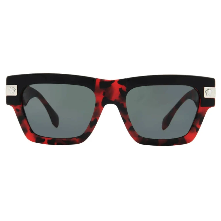 Versace Dark Grey Rectangular Mens Sunglasses VE4464 545787 55