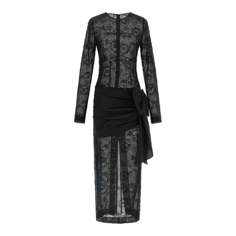 Alessandra Rich Robe Au Genou - Noir