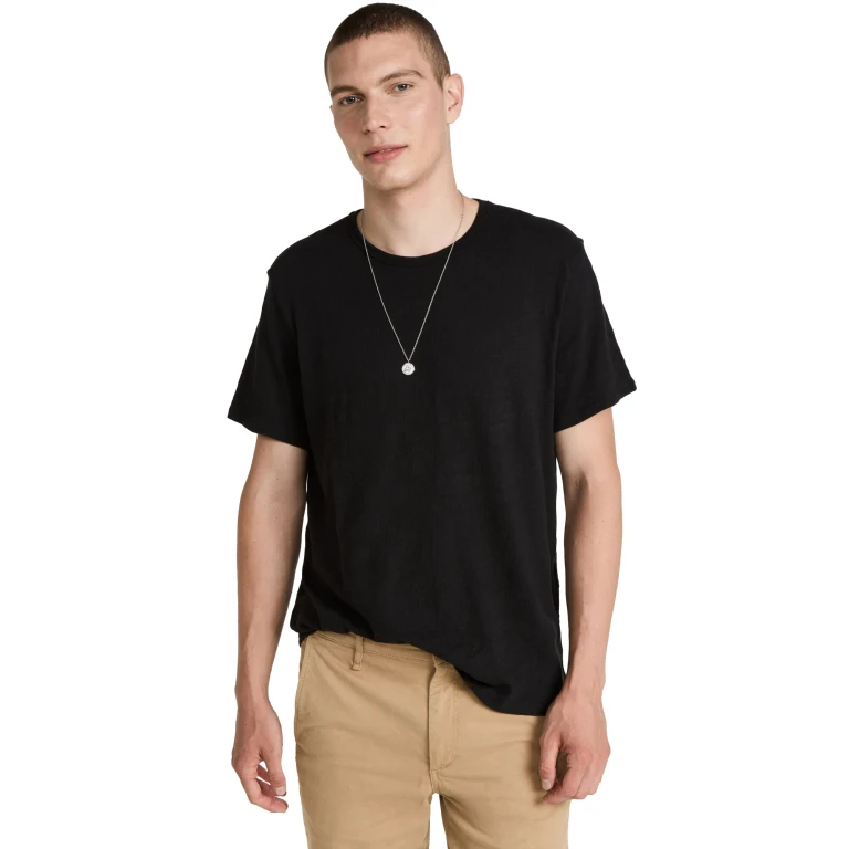 rag & bone Classic Flame Tee Jet Black XS