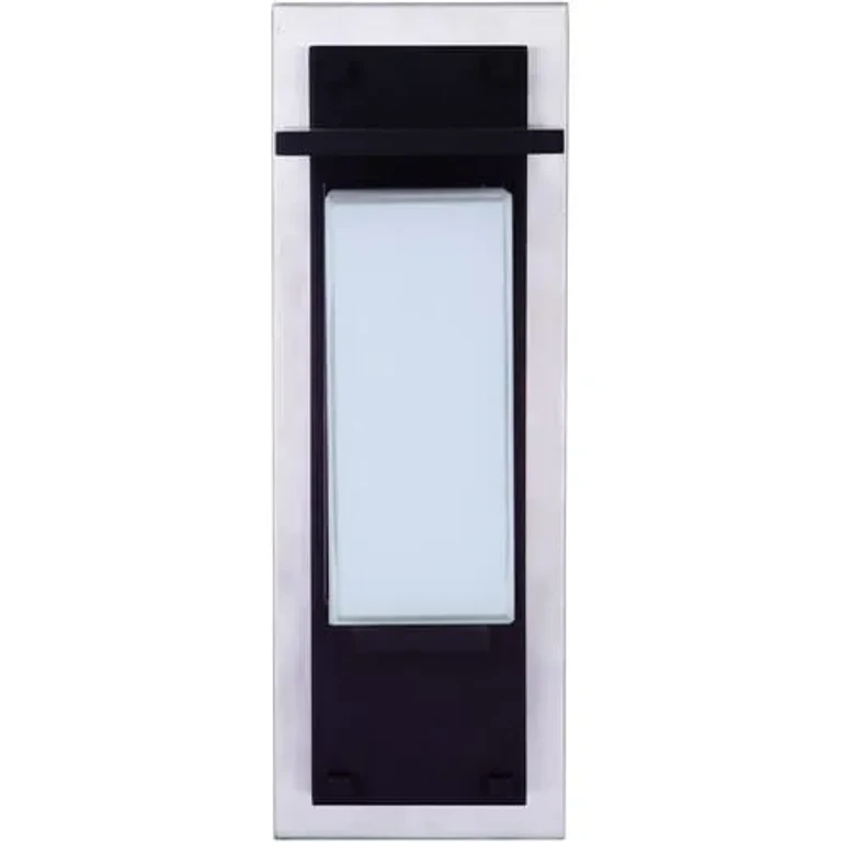Stainless Steel Midnight LED Outdoor Lantern from the Heights Collection