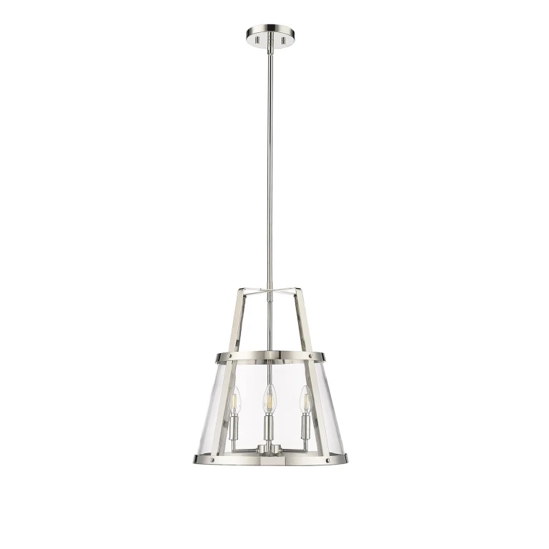 Polished Nickel Four Light Pendant from the Edelweiss Collection