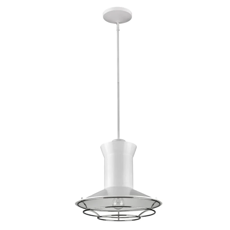 White One Light Pendant from the Newport Collection