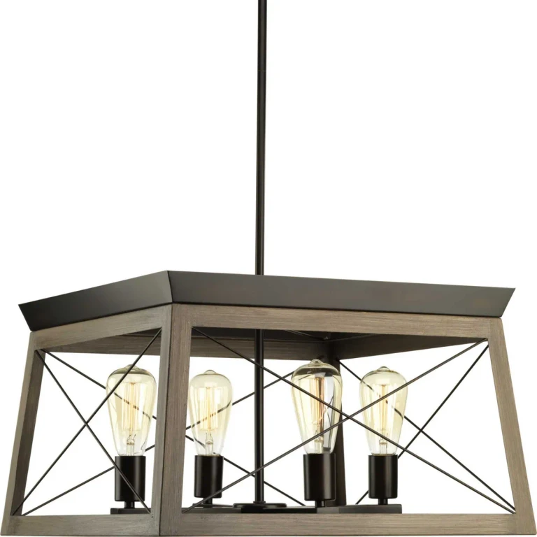 Antique Bronze Four Light Chandelier from the Briarwood Collection