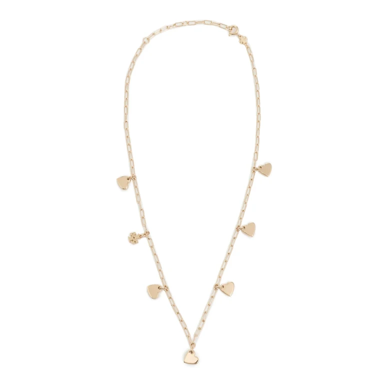 Tory Burch Good Luck 心形项链 Tory Gold